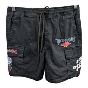 Brooklyn Cloth Drawstring Graphic Cargo Shorts Sz S